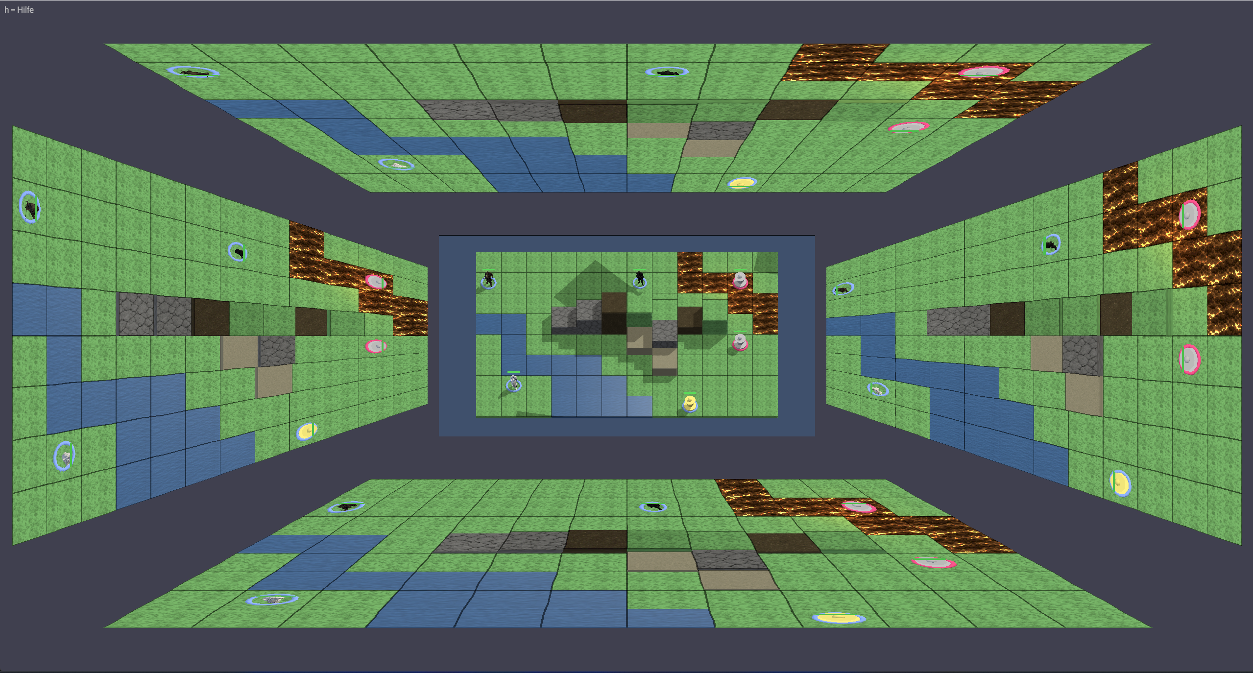 Tabletop-Modus mit 5 Viewports für DM und Spieler